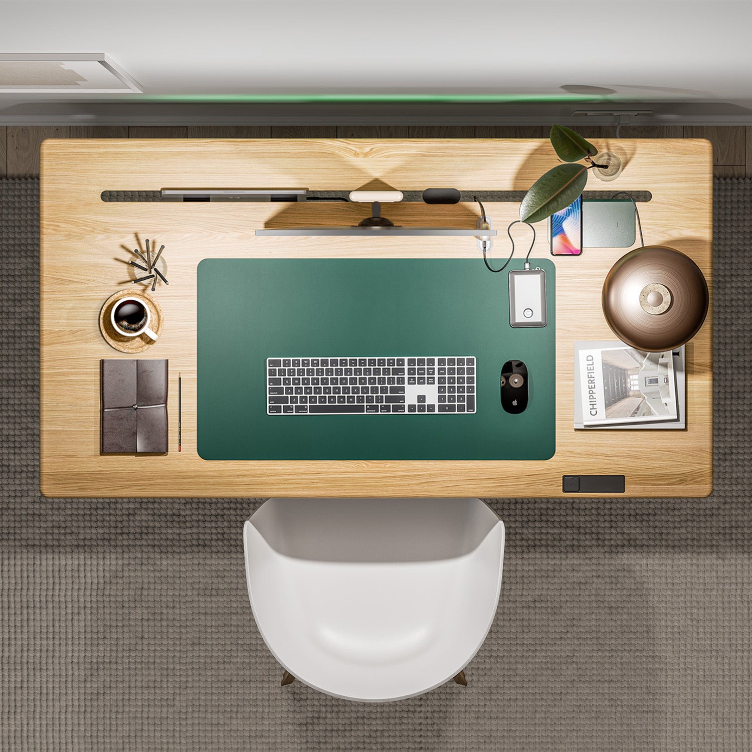 Moss - Green Deskmat | Waterproof Vegan Computer Desk Mat | Beflo