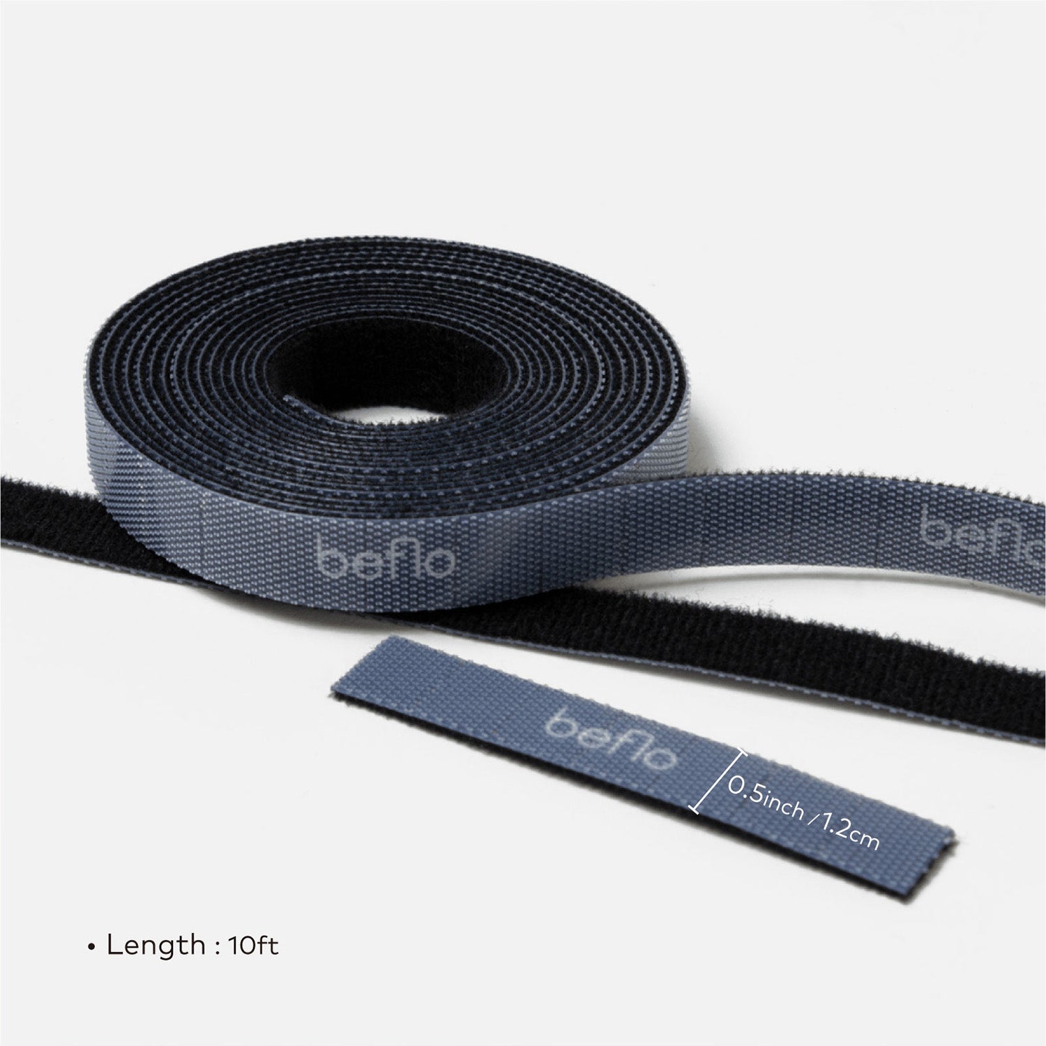 Vine Velcro Straps | Beflo Work Desk Accessories | Black
