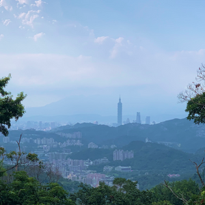 The city of Taipei, as seen from a distance
