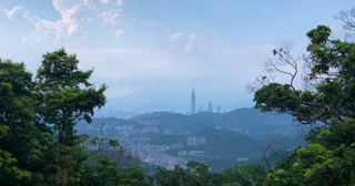 The city of Taipei, as seen from a distance