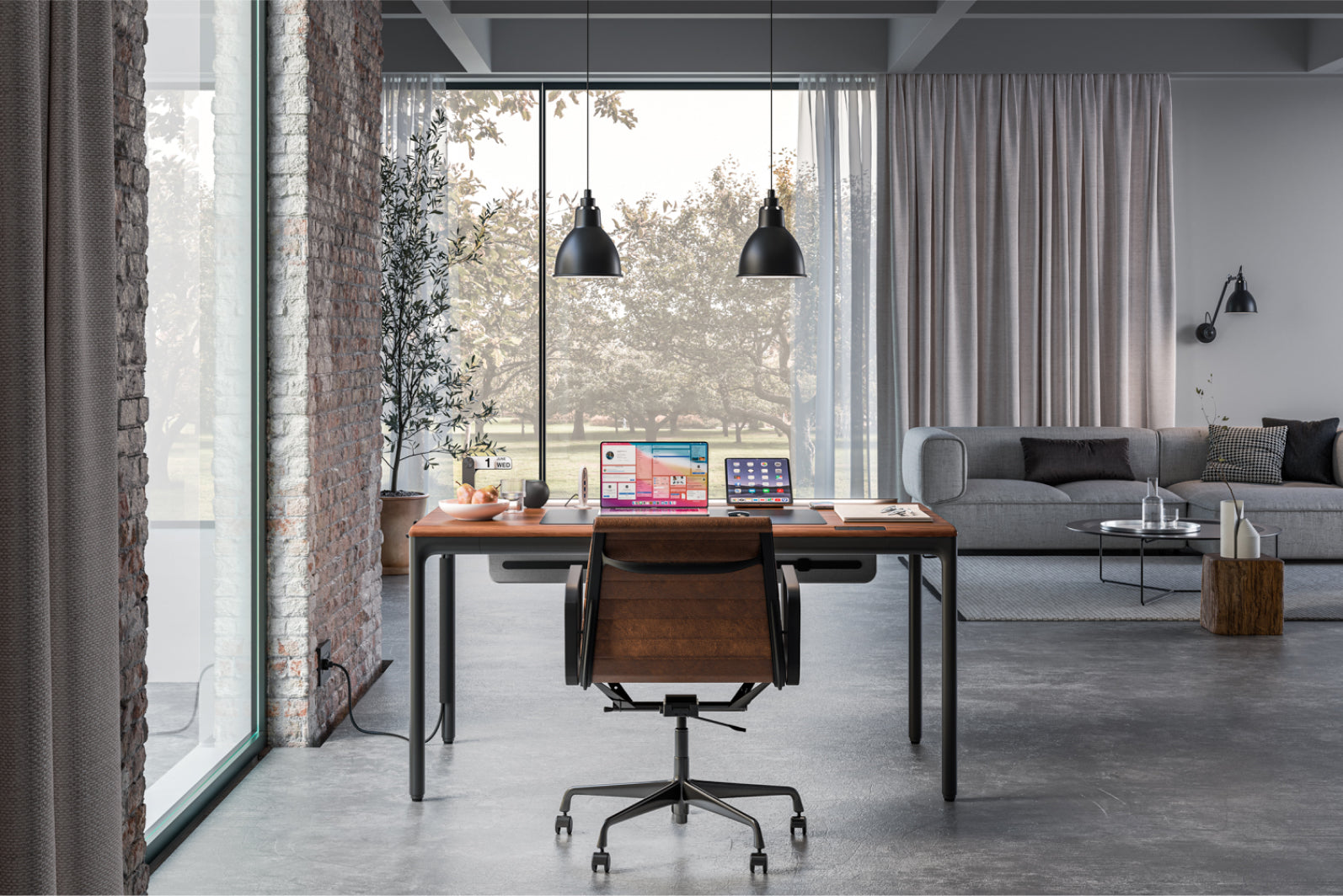 Desk with Chair in Home Office